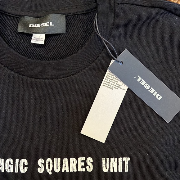 🇺🇸 Mens NWT Black DIESEL Hoodie XXL 🇺🇸 - Picture 3 of 8